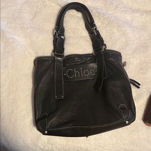 Chloe Studded Leather Patsy Tote
